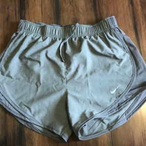 Nike grey women’s Dri-Fit athletic shorts